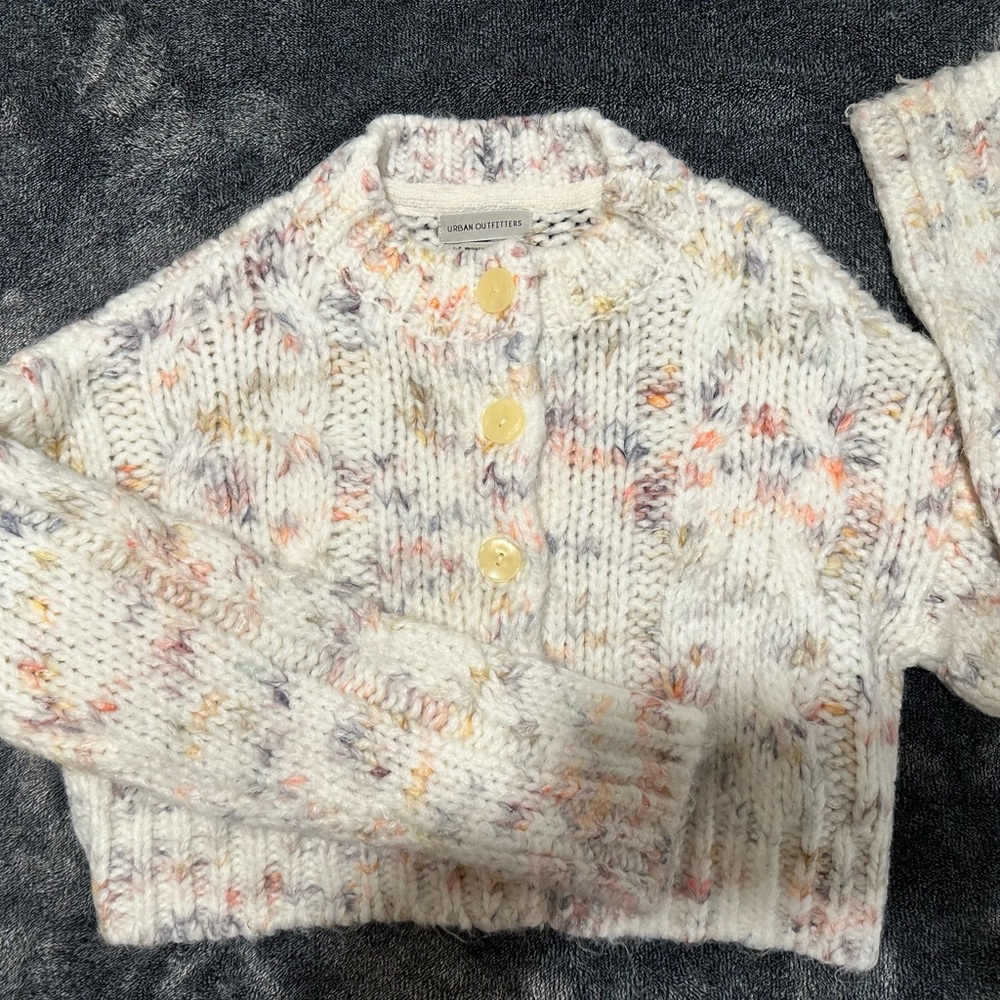 Urban Outfitters Multicolor Knit Cropped Cardigan (S) - Picture 2 of 6